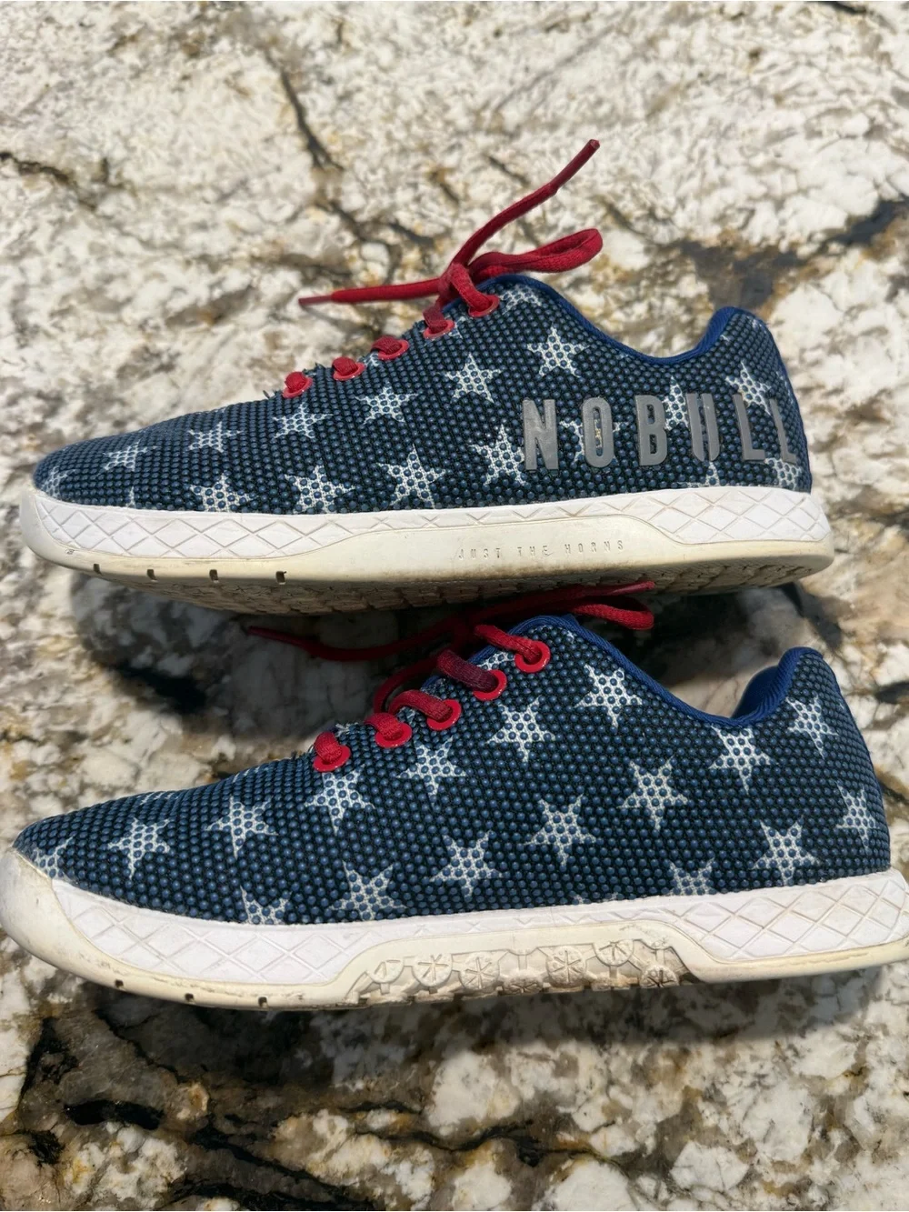 NOBULL SuperFabric Flag Edition Trainers in Women’s Size 6 Men’s Size 4.5  EUC
